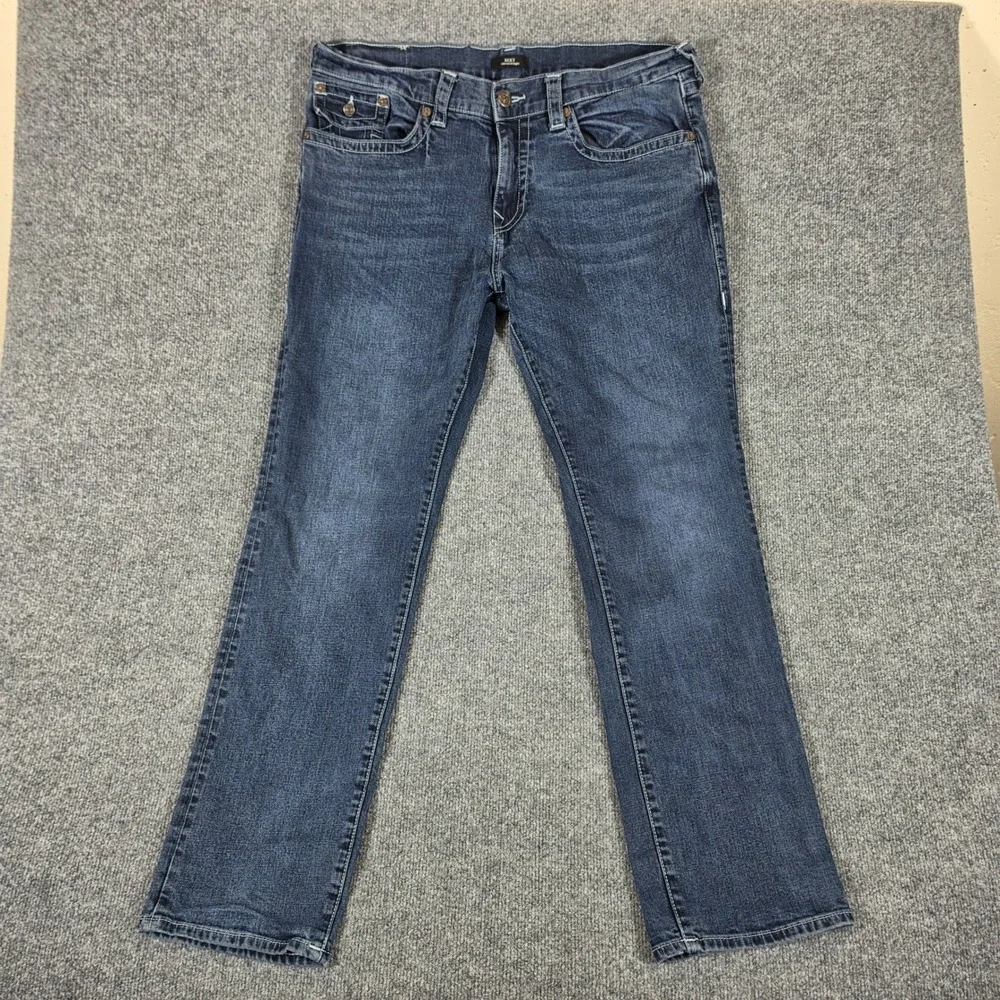 True Religion Ricky Relaxed Straight Jeans Mens Blue Denim Tag 38 Actual 36x31